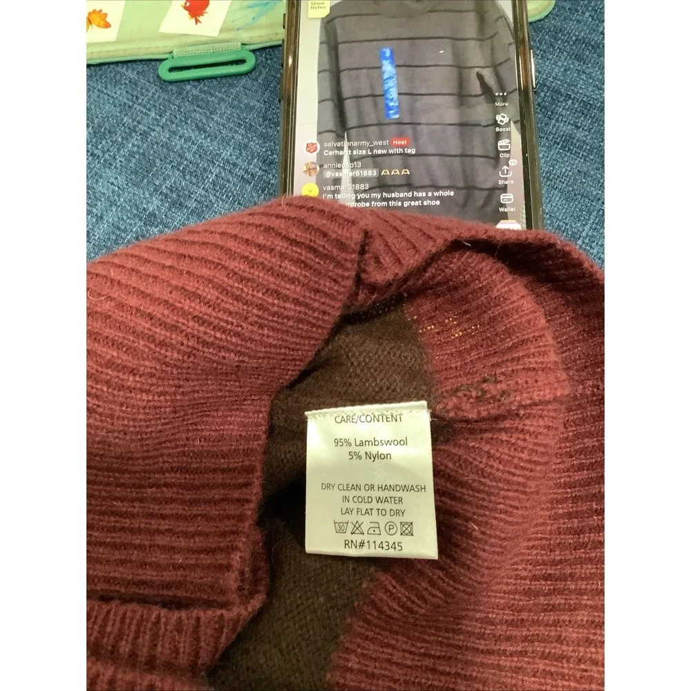 Cockpit USA Sweater Lambswool V Neck Pullover Mens Medium
